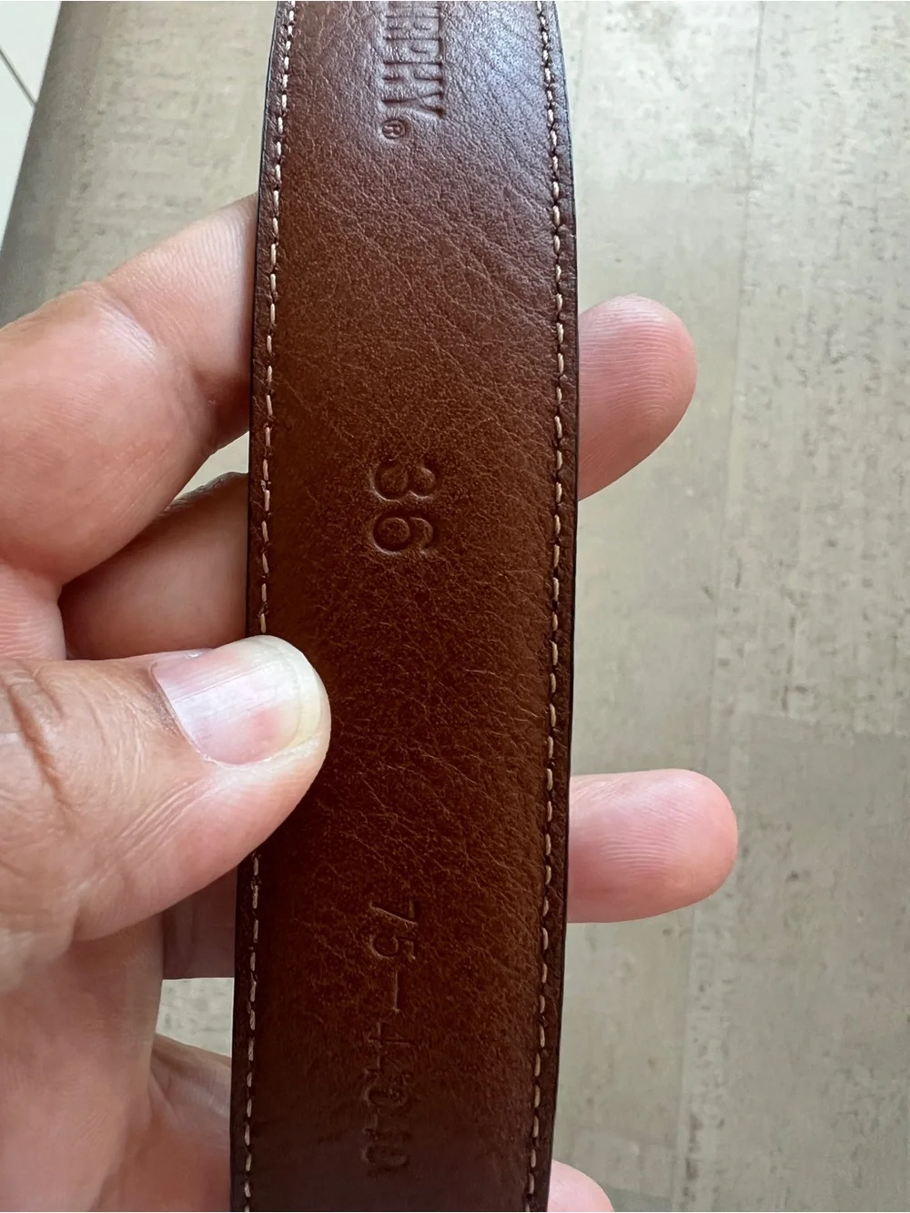 Johnston & Murphy Men's Black Leather Belt, size 36